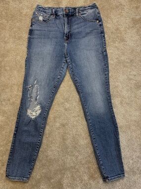 Good American Good Waist Distressed Skinny Jeans 14